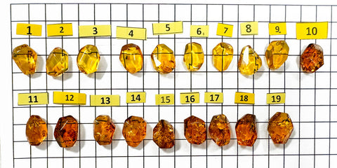 Cognac Amber Crystal Cut Stone