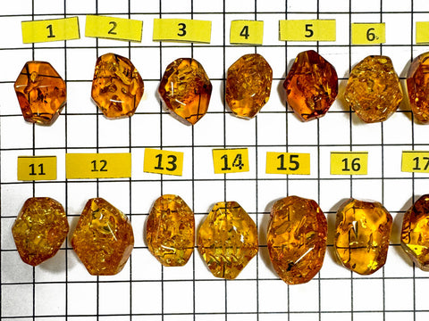 Cognac Amber Crystal Cut Shape Stone