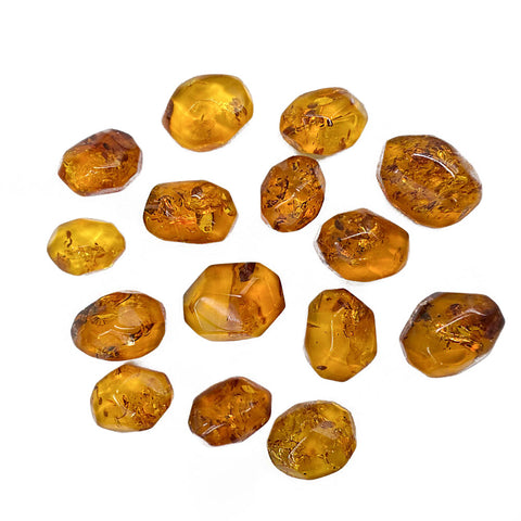 Cognac Amber Faceted Cut Shape Cabochons