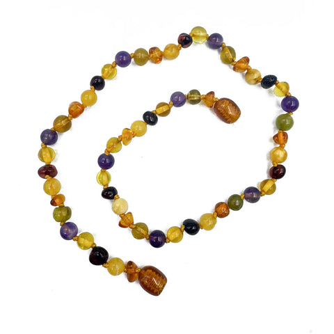 "KIDDO" Multi-Color Amber Baroque Beads Baby Necklace
