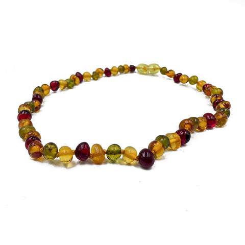 "KIDDO" Multi-Color Amber Baroque Beads Baby Necklace
