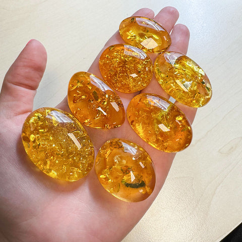 Lemon Amber Free Shape Cabochon