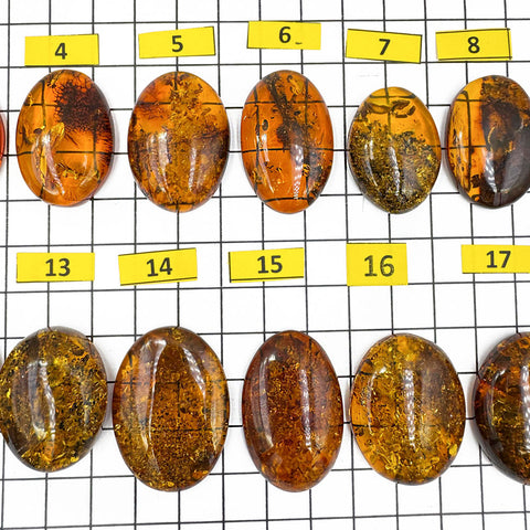 Cognac Amber Free Shape Cabochons