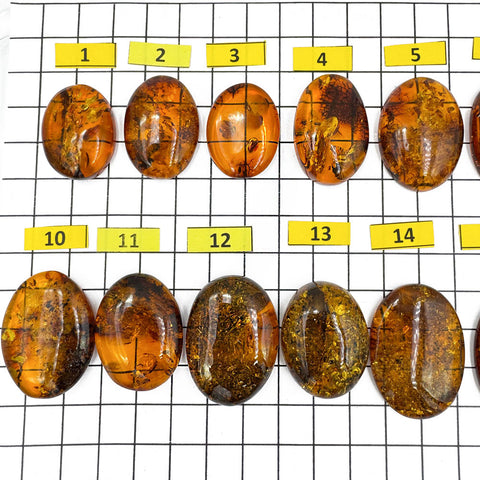 Cognac Amber Free Shape Cabochons