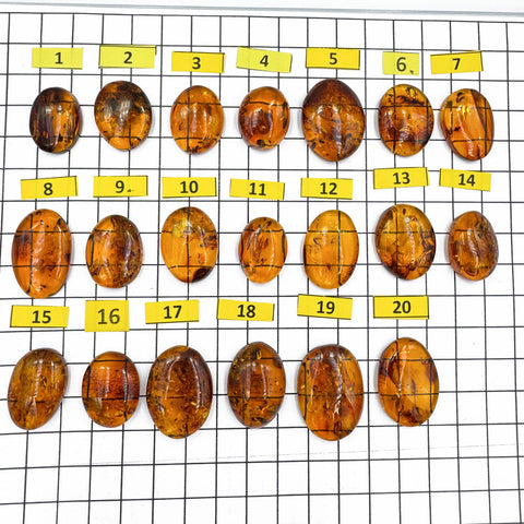 Cognac Amber Free Shape Cabochons