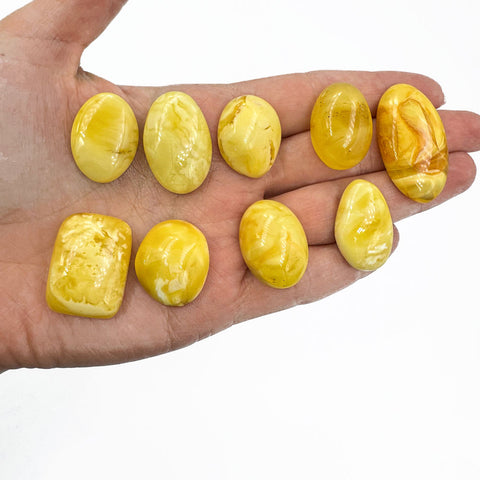 Milky Amber Free Shape Cabochons