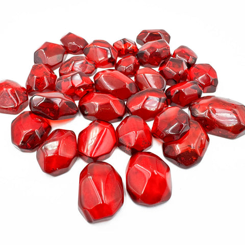 Red Amber Crystal Cut Cabochon