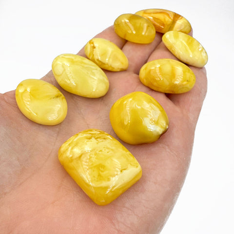 Milky Amber Free Shape Cabochons