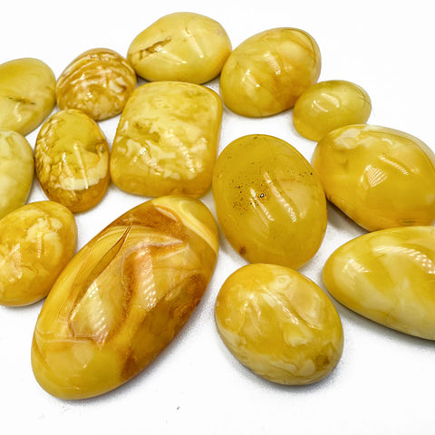 Milky Amber Free Shape Cabochons