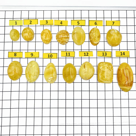 Milky Amber Free Shape Cabochons