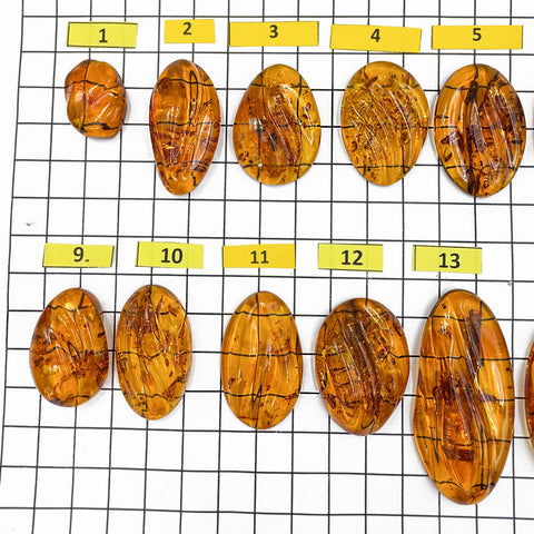 Cognac Amber Free Shape Cabochons