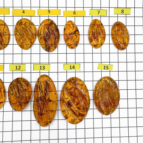 Cognac Amber Free Shape Cabochons