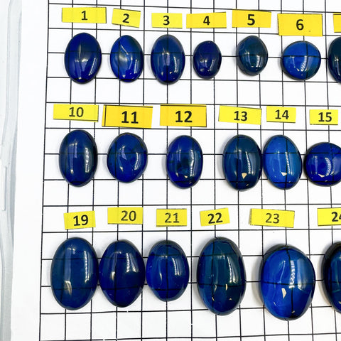 Blue Amber Free Shape Cabochons