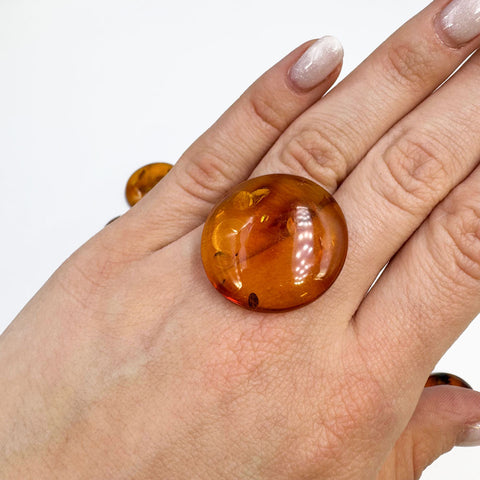 Cognac Amber Free Shape Round Cabochons