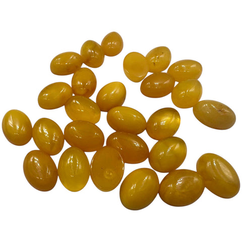 Antique Amber Calibrated Oval Cabochons