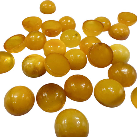 Antique Amber Calibrated Round Cabochons