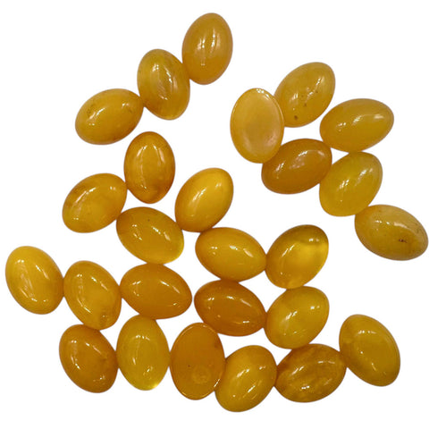 Antique Amber Calibrated Oval Cabochons