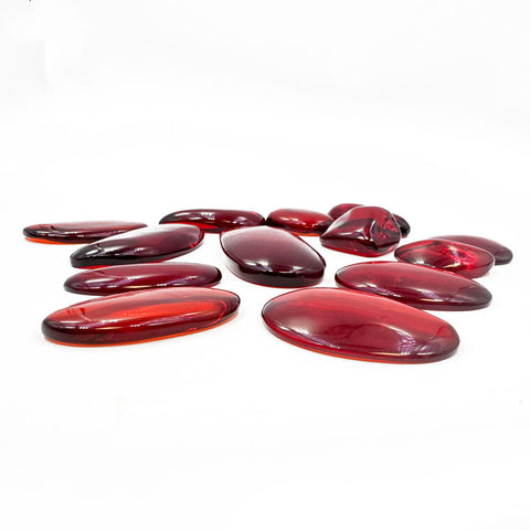 Red  Amber Free Shape Cabochons