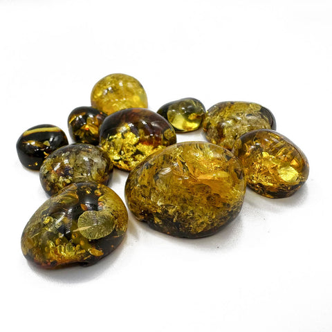 "Earth Stone" Green Amber Free Shape Cabochons
