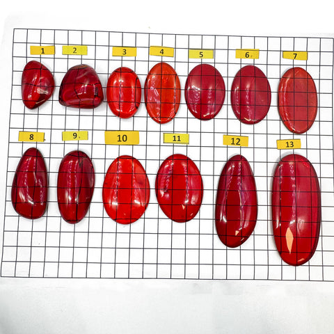Red  Amber Free Shape Cabochons