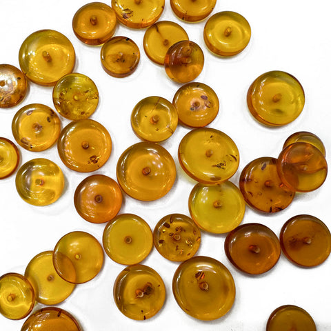Cognac Amber Round Donut Free Shape Cabochons