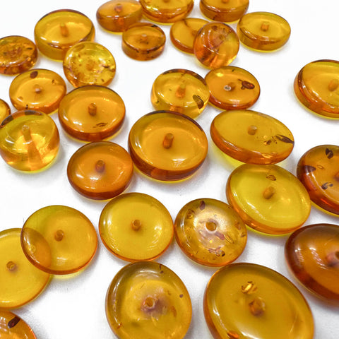 Cognac Amber Round Donut Free Shape Cabochons