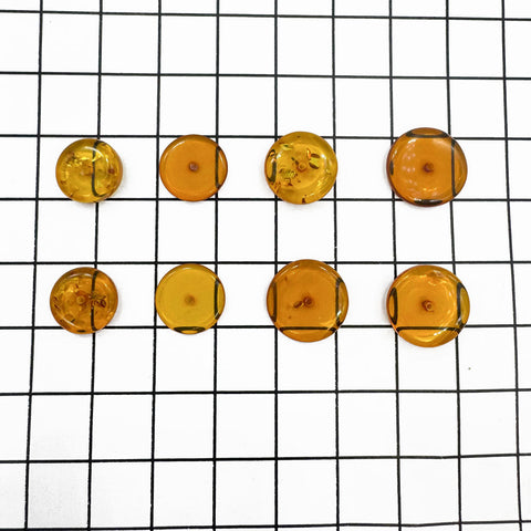 Cognac Amber Round Donut Free Shape Cabochons