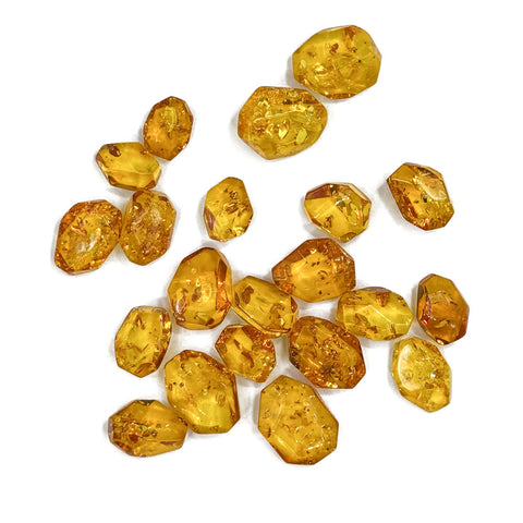 Lemon Amber Crystal Cut Stone