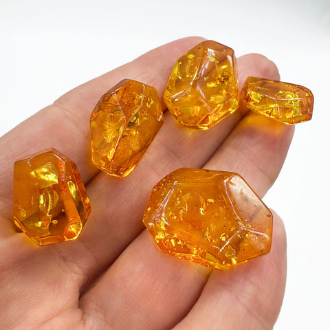 Lemon Amber Crystal Cut Stone