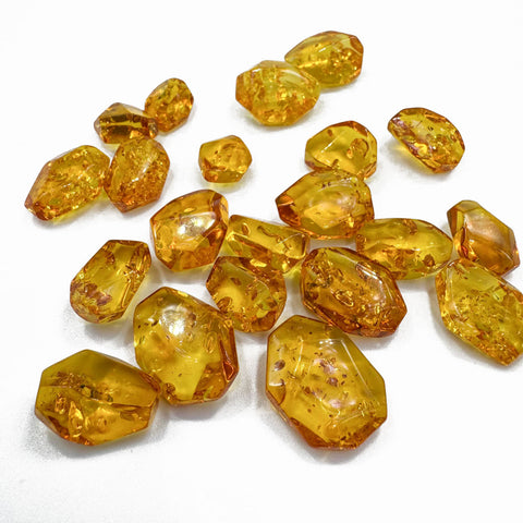 Lemon Amber Crystal Cut Stone