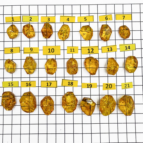 Lemon Amber Crystal Cut Stone