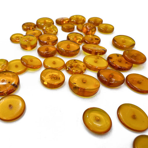 Cognac Amber Round Donut Free Shape Cabochons