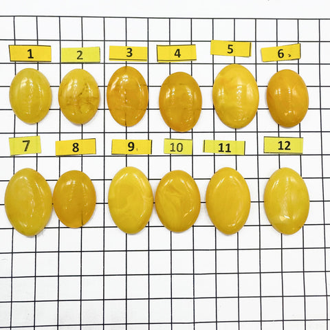 Milky Amber Free Shape Cabochons