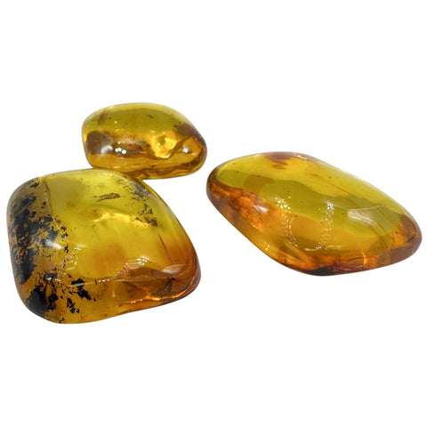 Lemon Amber Rectangular Free Shape Cabochons
