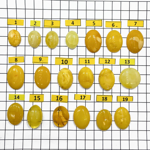 Milky Amber Free Shape Cabochons