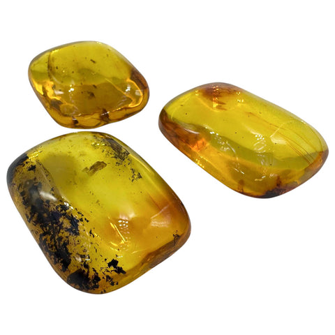 Lemon Amber Rectangular Free Shape Cabochons