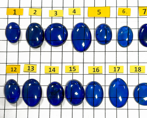 Blue Amber Free Shape Cabochons