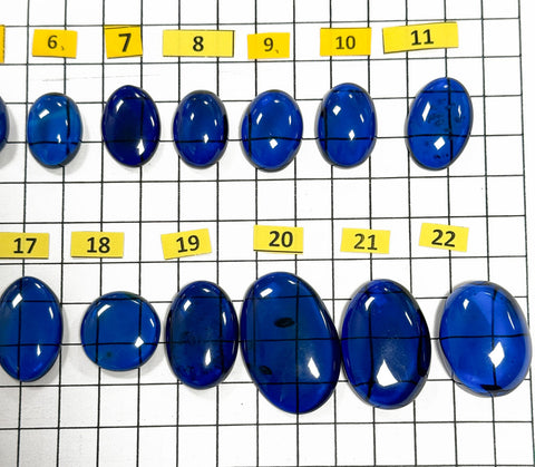 Blue Amber Free Shape Cabochons