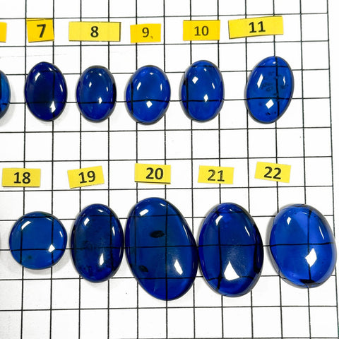 Blue Amber Free Shape Cabochons