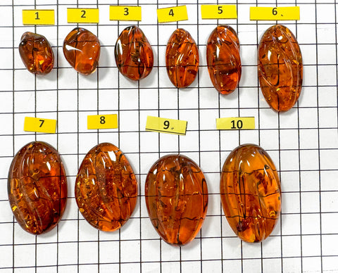 Cognac Amber Free Shape Cabochons