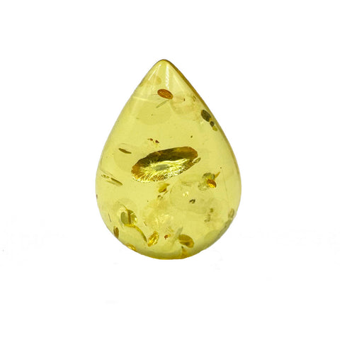 Lemon Amber Calibrated Drop Cabochons