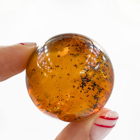 Cognac Amber Ball Sphere Stone