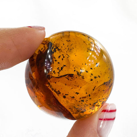 Cognac Amber Ball Sphere Stone