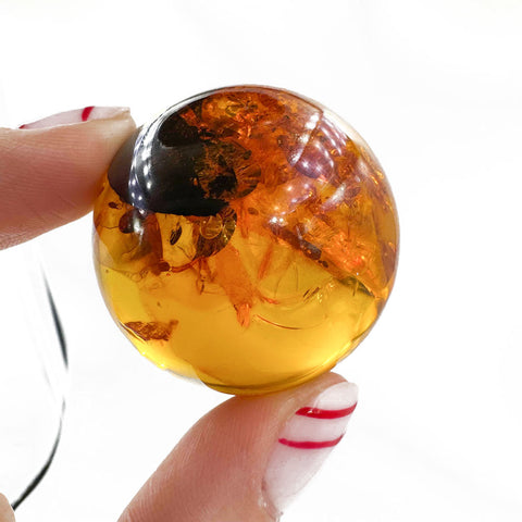 Natural Baltic Amber Sphere Ball Stone
