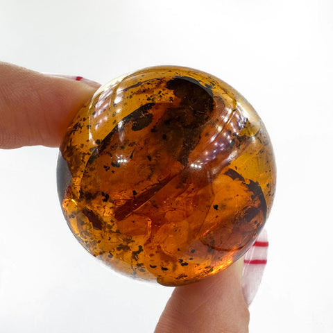 Cognac Amber Ball Sphere Stone