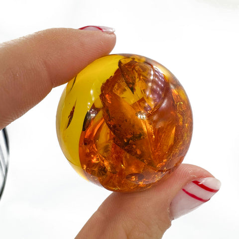 Natural Baltic Amber Sphere Ball Stone