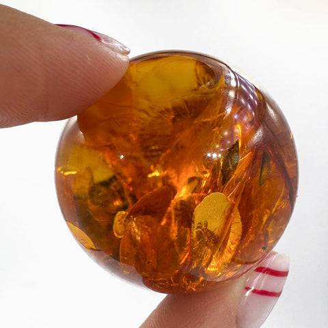 Natural Baltic Amber Sphere Ball Stone