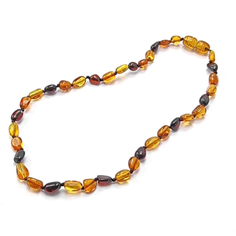 "KIDDO" Multi-Color Amber Baroque Beads Baby Necklace