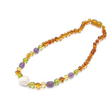 "KIDDO" Colorful Amber Baroque Beads Baby Necklace
