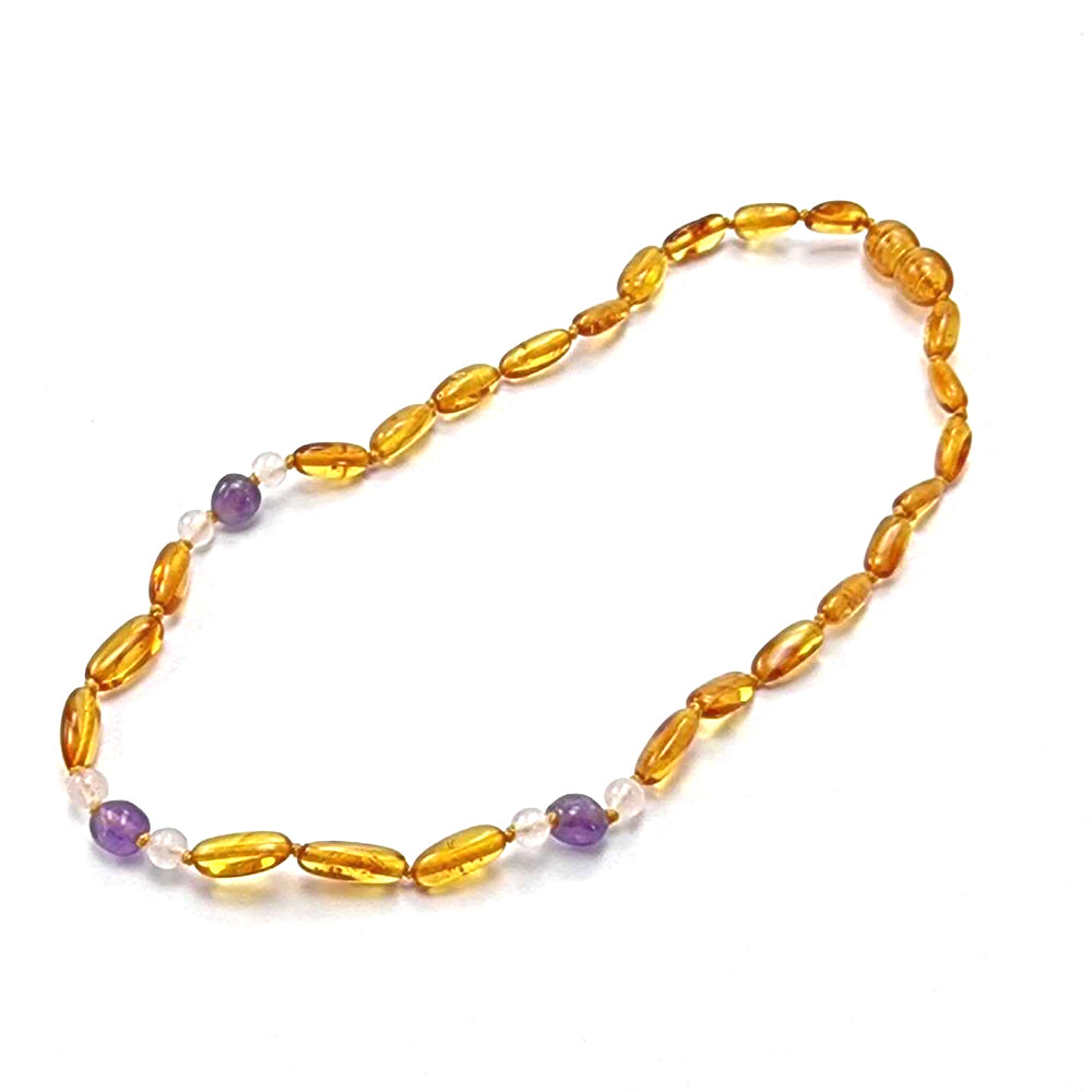 "KIDDO" Multi-Color Amber nuggets Beads Baby Necklace